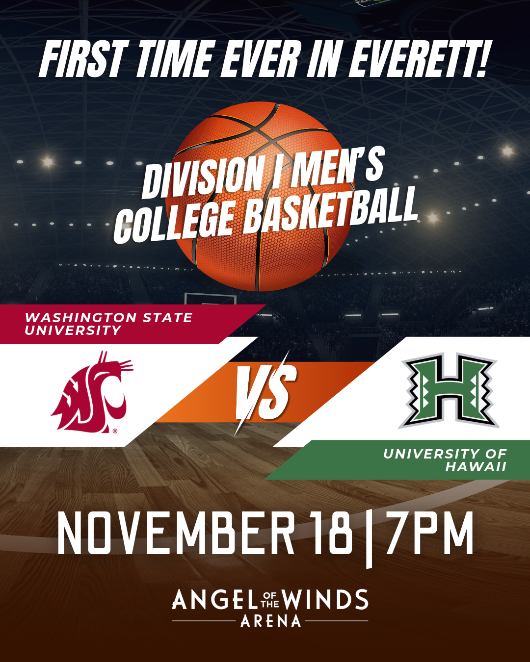WSU hoops heads to Everett for a November neutral-court game