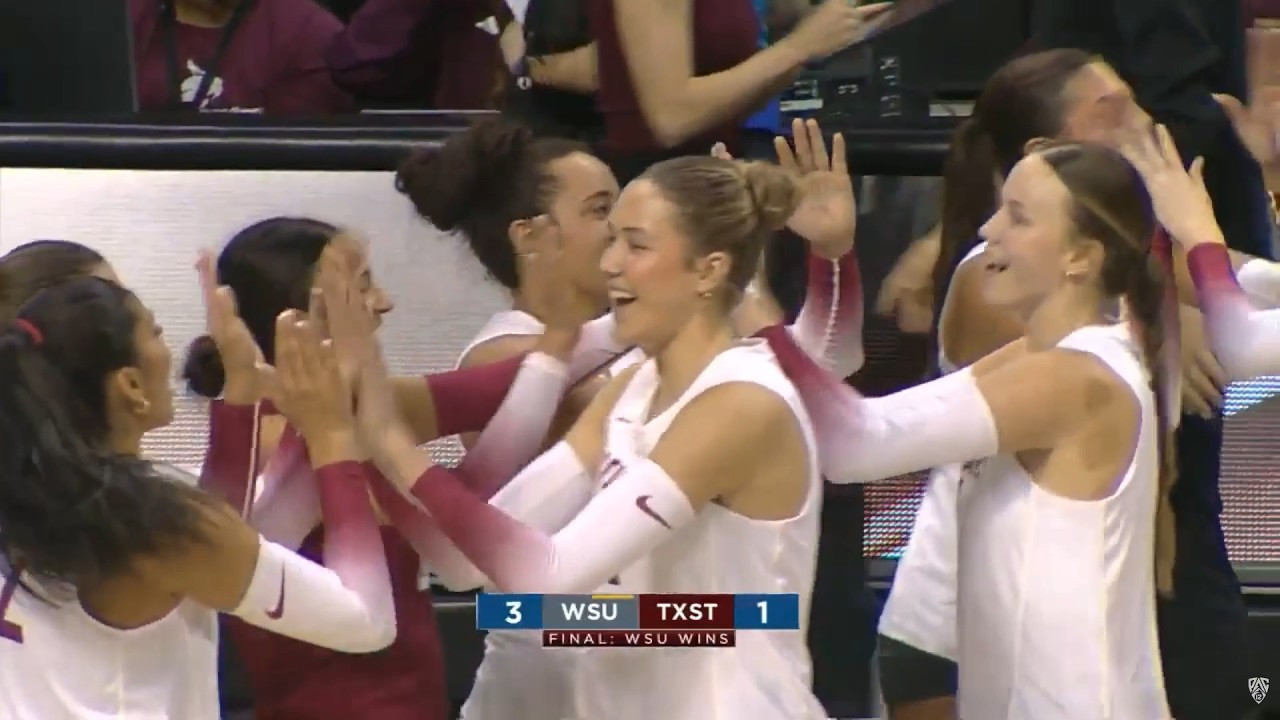 WSU Volleyball showed up in Texas and gave the home team a scare