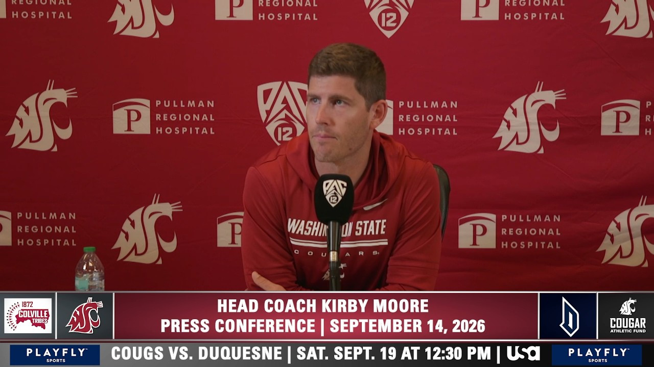WSU Football: Kirby Moore and Student-Athletes | Duquesne Week Press Conference | 9/14/26