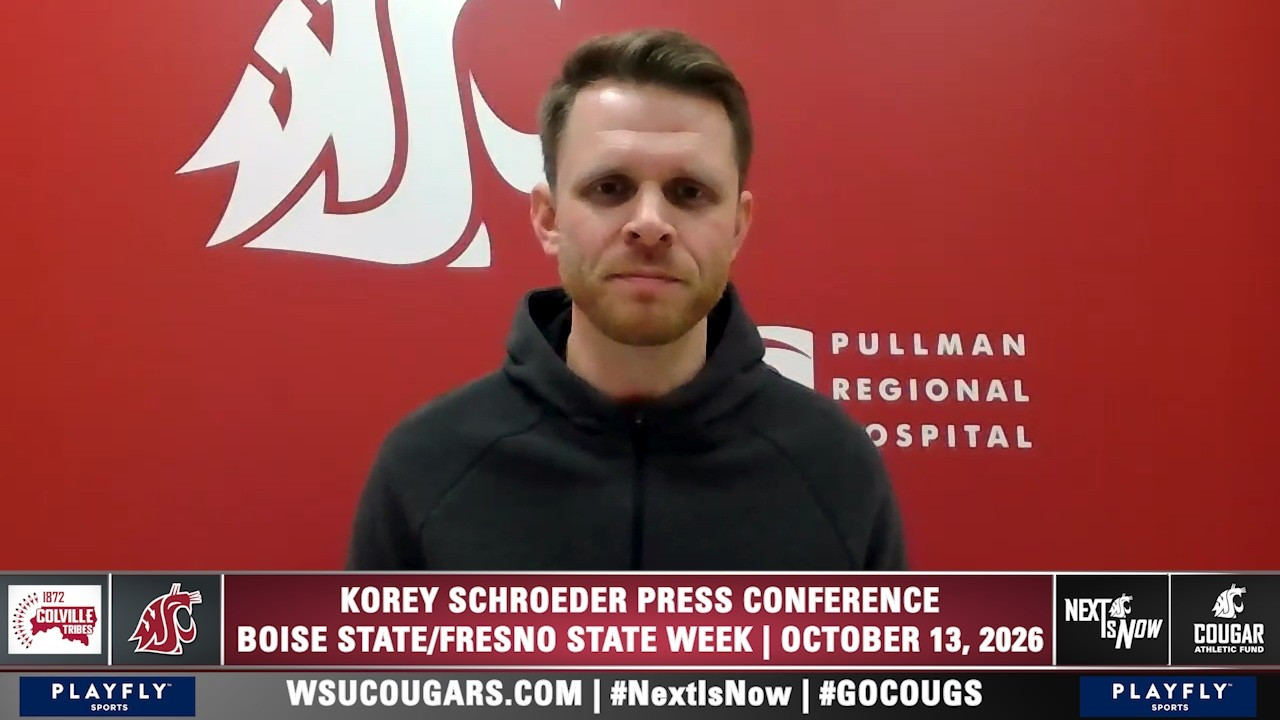 Korey Schroeder on the mic ahead of Boise State and Fresno State